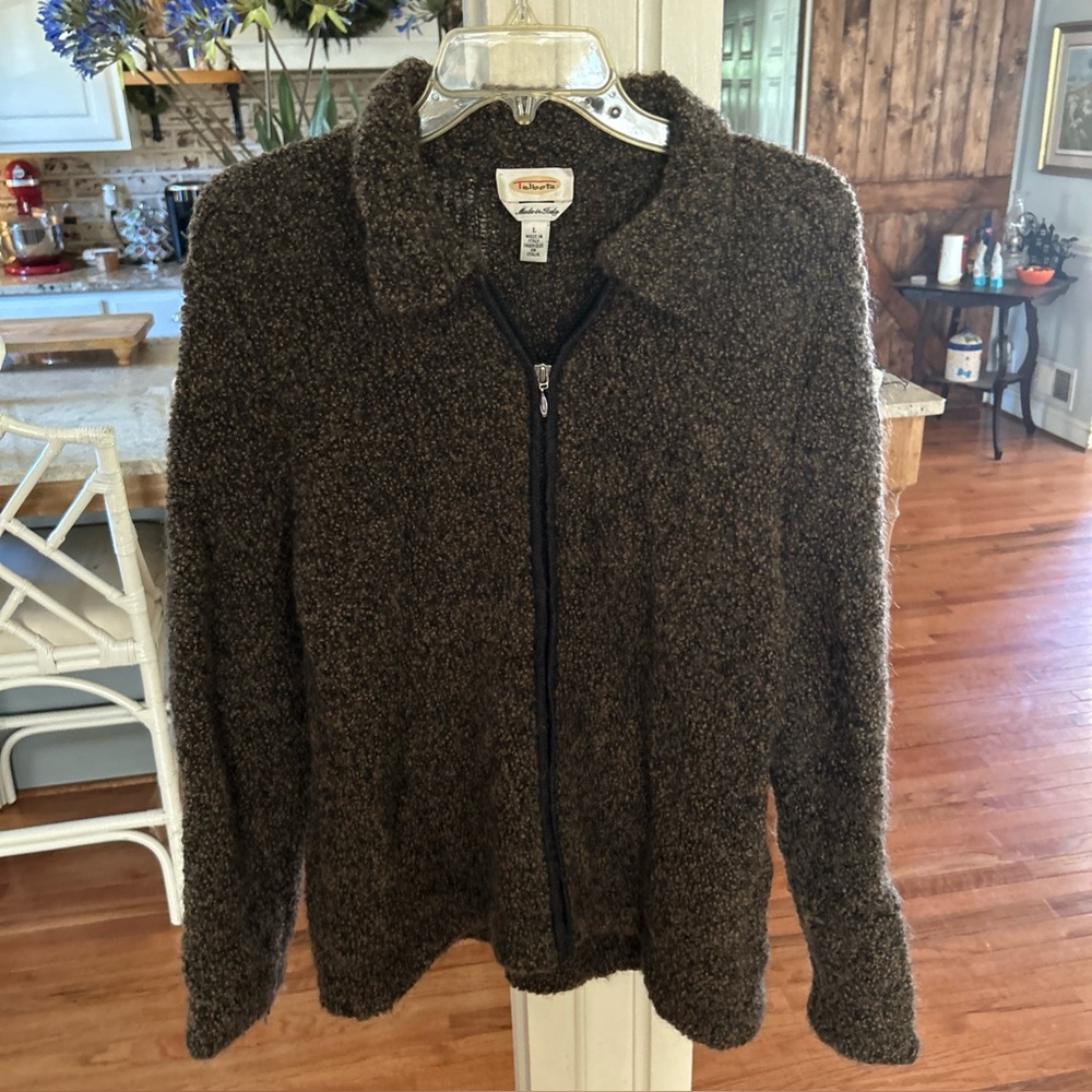 Talbots Dark Brown Knit Jacket